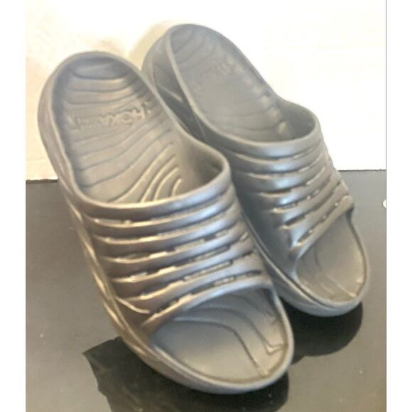 Hoka One One Black Ora Recovery Slides  Size 10 - Picture 2 of 10